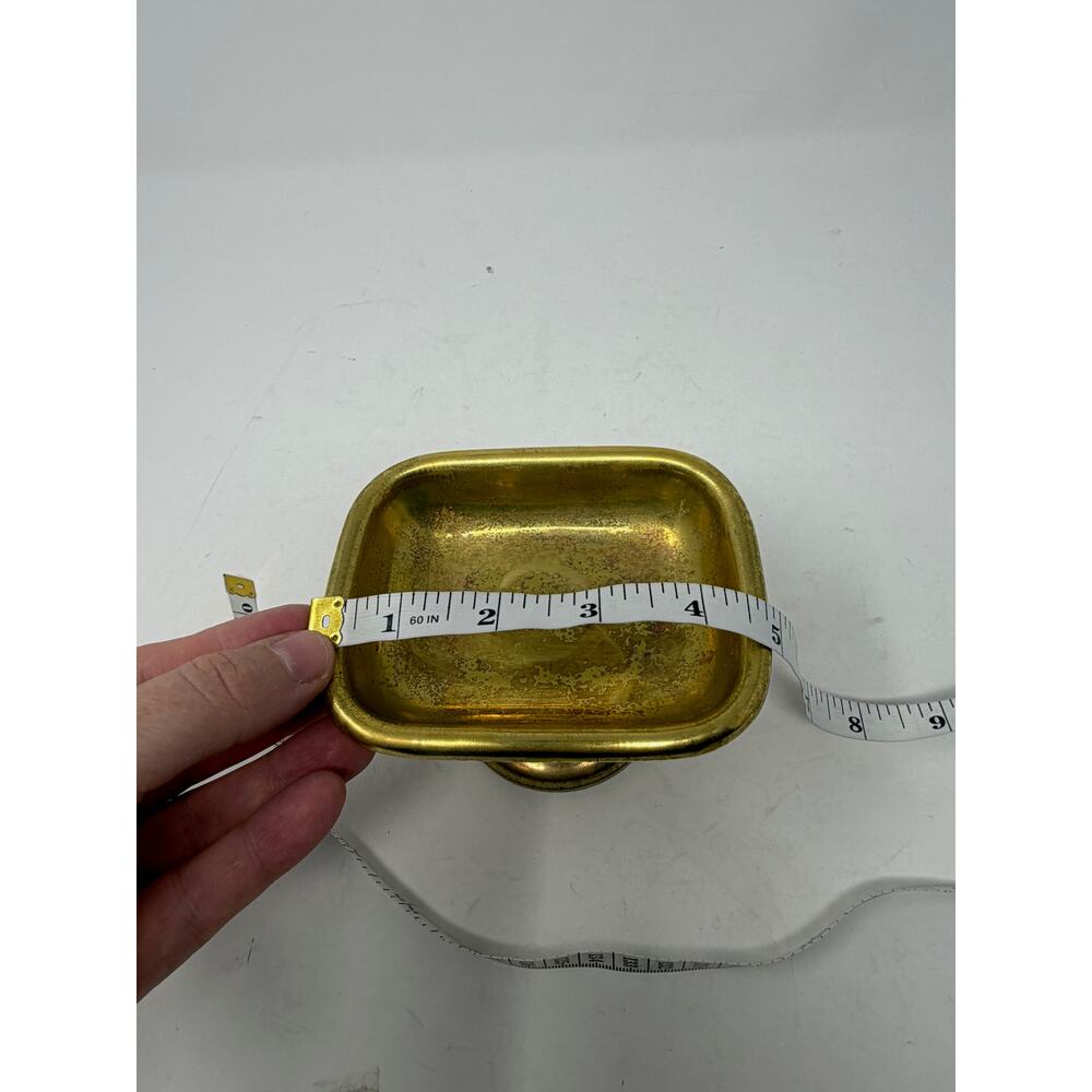 Vintage brass pedestal soap dish - Picture 4 of 5